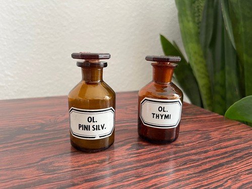 Antike apotheker flaschen - 2x,