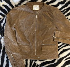 Braune Damen Echtlederjacke