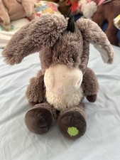 Esel Nici Donkey mit Kleeblatt grau Weiß Ca. 35cm Kuscheltier Plüschtier
