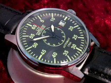 EXTRA GETIMED ! 21 Steine Automatik BEOBACHTUNG FLIEGER PILOT 41mm Uhr L. MORRIS