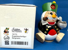 Kugelräuchermann Räuchermann Bergmann Seiffener Volkskunst NICHT GERAUCHT 13cm