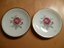 2 Porzellan Teller Rosenmuster