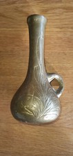 schlanke MESSING Vase verziert 14 cm ***massiv***