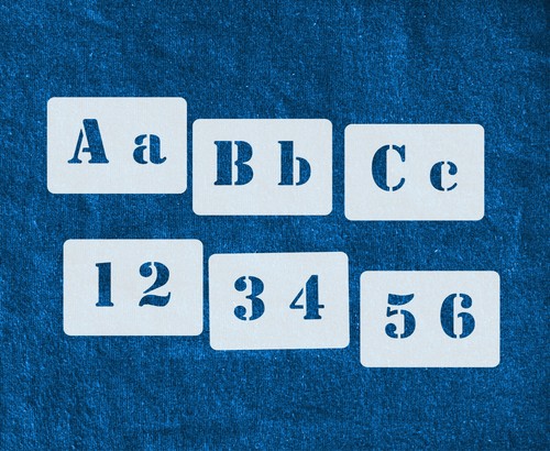 Schablone set mit 32 - ●,