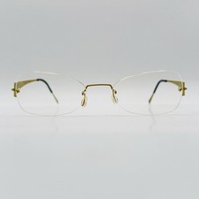 Lindberg Brille Damen oval gold matt Spirit Titanium randlos 2064 NEU