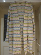 Edler Long-Cardigan "RIANI" rosa/braun/blau/grün/ecru bunt, Gr. 44, NEU o. E.