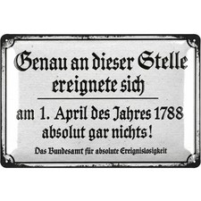 Retro Blechschild, lustiges