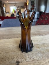 Blumenvase Glas Bernstein