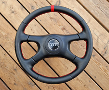 NEU LEDER AUDI 80 90 S2 B4 1991-1996 Lenkrad Rot 12 Uhr mit Frontbezug