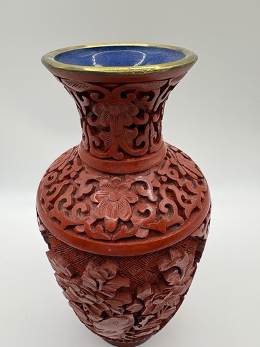 Chinesische rotlackvase - chinesische,