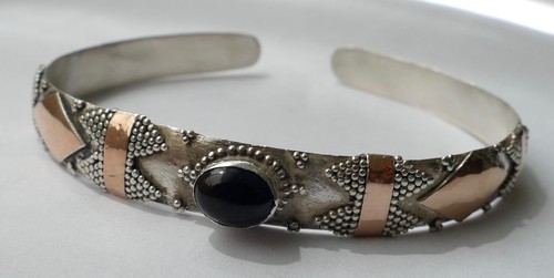 Armreif onyx cabochon 925 - armreif,
