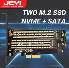M.2 NGFF zu Desktop PCIe x4 x8 x16 NVMe SATA Dual-SSD-PCI-Express-Adapterkarte