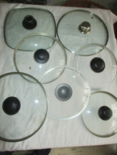 7 x Topf / Pfannen Glasdeckel in verschieden Größen.