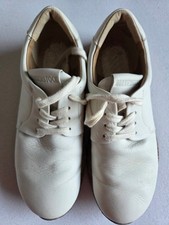 Birkenstock Halbschuhe weiß Leder Gr. 38 Schnürer Korksohle