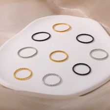 Feiner Mode Ring Edelstahl