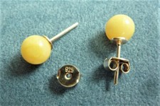 Bernstein Ohrstecker Kugel 6mm