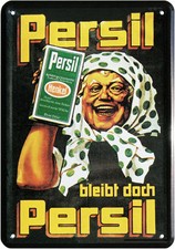 Blechpostkarte persil bleibt - blechpostkarte,
