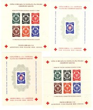 Lokalausgabe Polen Lagerpost Dachau Allach 4 Blocks gezähnt & ungezähnt 1945