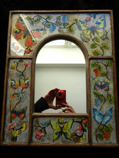 Hinterglasmalerei Wandspiegel