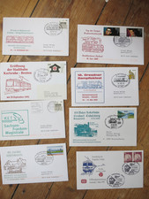 Briefe / Postkarten mit Sonderstempeln zu Eisenbahn Themen