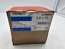 500x Würth Profi Blindniete Flachkopf Alu/Stahl Nieten 3,0x10  0936310