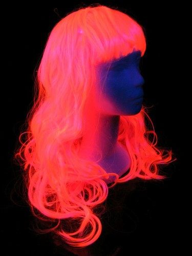 Schwarzlicht perücke party - uv,