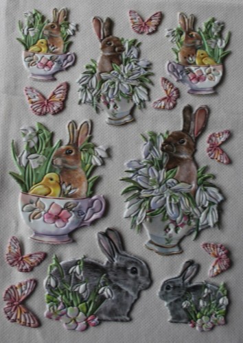 Relief sticker hase u - 3-d, relief-sticker