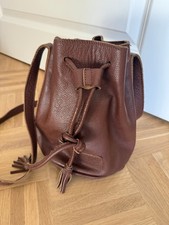 Lederbeutel klein Damen Handtasche Leder braun Jack Wills Beuteltasche Beutel