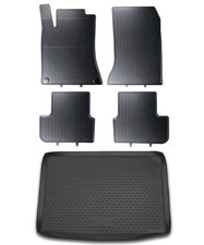 Gummi Fußmatten Kofferraumwanne Set für Mercedes W246 B-Klasse 11- Gummimatten