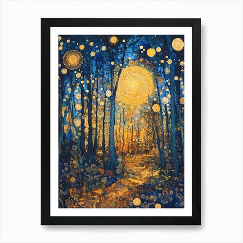 Mondlicht wald kunstdruck - im, 3