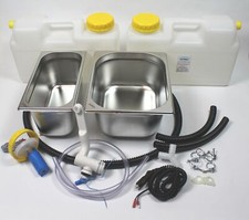 12V  Miniküche Verkaufsstand Bausatz Spüle 325x265x150x 325x176x150 Doppelbecken