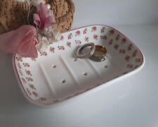Seifenschale Porzellan kleine Rosen Seifenablage Rosenmuster Vintage Landhaus
