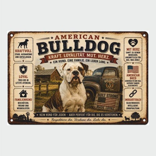 Blechschild american bulldog - blechschild,