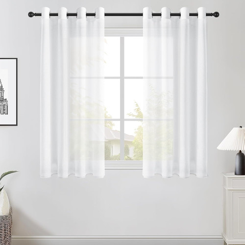 Weiße gardinen 120cm höhe - weiße,
