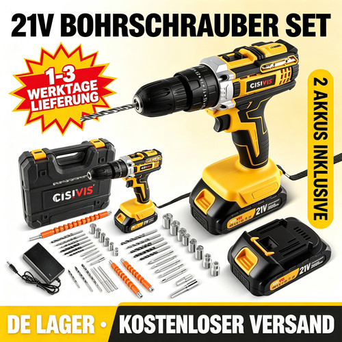 21v akkuschrauber set mit - set,