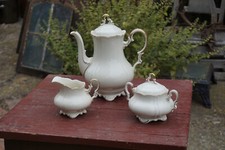 Service Kernstück Volkstedt Elfenbein Kaffeekanne Zuckerdose Milchkanne 50er 