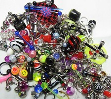 15/ 25/ 40 Piercing Paket Set Großhandel Bauchnabel Ohr Intim Zunge Lippe Brust