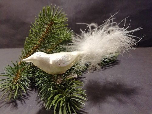 Weißer glas vogel mit - weißer,