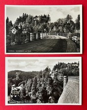 2 x Foto AK MARKLISSA in Schlesien um 1935 Queistalsperre mit Baude  ( 161138