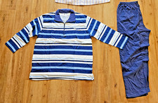 Schlafanzug Pyjama Freizeit Anzug von SHERPA, Blau Weiß, Gr. XXL