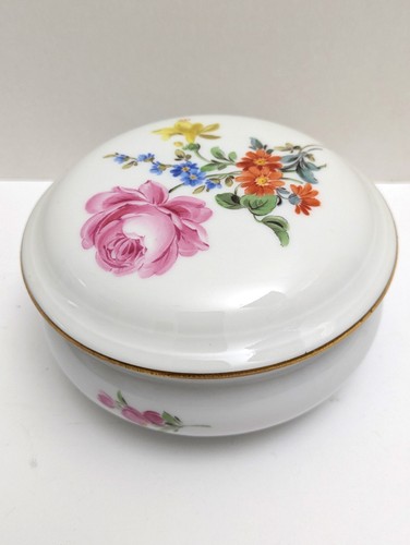 Meissen dose deckel blumen - dose,