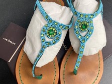 MALIPARMI INFRABIJOUX Gr.40 GLAMOUR PERLEN bestickt SANDALEN SANDALETTEN