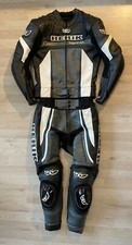 Original Lederkombi Berik Gr 48 Motorradkombi Schwarz Weiß Leather Suit Kombi