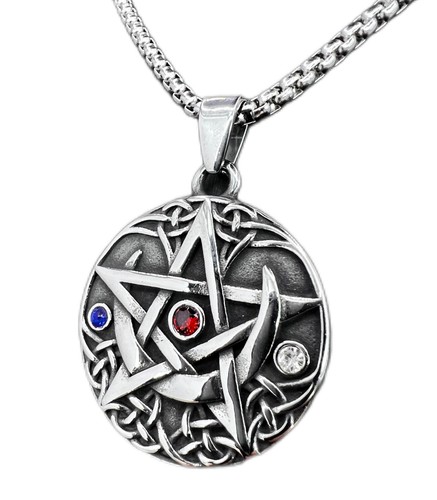 Pentagramm stern halb - halb, mond