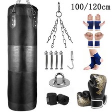100-120cm Boxsack Set Boxhandschuhen Erwachsene Punching Training Bag Sandsack