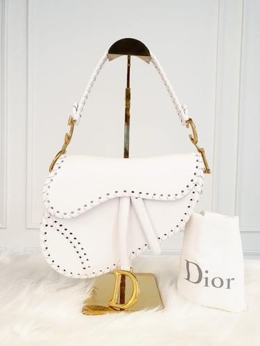Dior satteltasche white - white, stitch