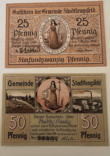 Notgeld stadtlengsfeld - notgeld,