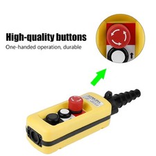 AC250V 5A AC500V 2A Kran Hoist Control Single Speed 2 Tasten Hoist Push