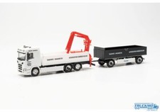 Herpa Gebrüder Melmer Scania CR20ND Pritschenhängerzug + Ladekran 315999