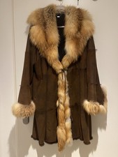 vintage shearling fur coat in rabbit fur and fox fur echtpelz mantel fuchspelz